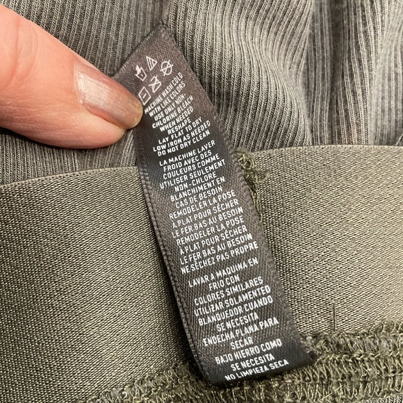 Skims Cotton Ribbed Top and Leggings, Gray, Fading of the leggings, Sz S - Picture 7 of 16